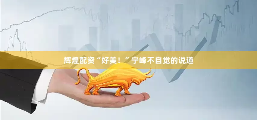 辉煌配资“好美！”宁峰不自觉的说道