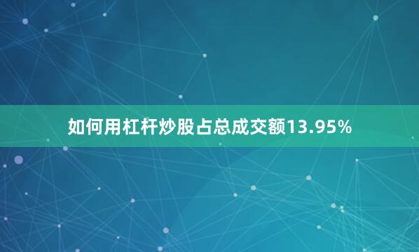 如何用杠杆炒股占总成交额13.95%